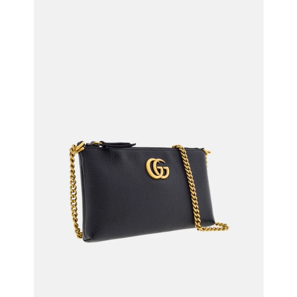 Gucci Zwarte Marmont GG Micro Tas Black Dames