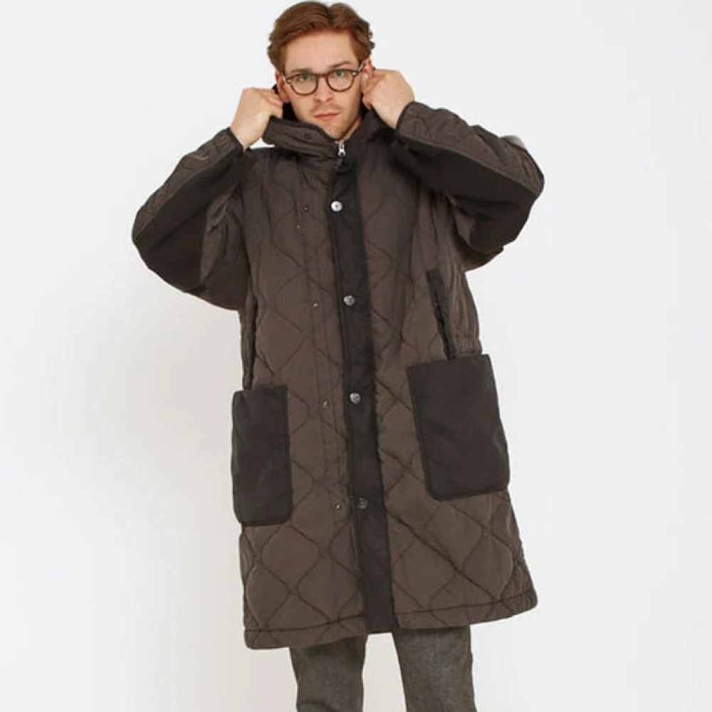 Stone Island Quilted-TC Lead Hooded Parka Brown Heren