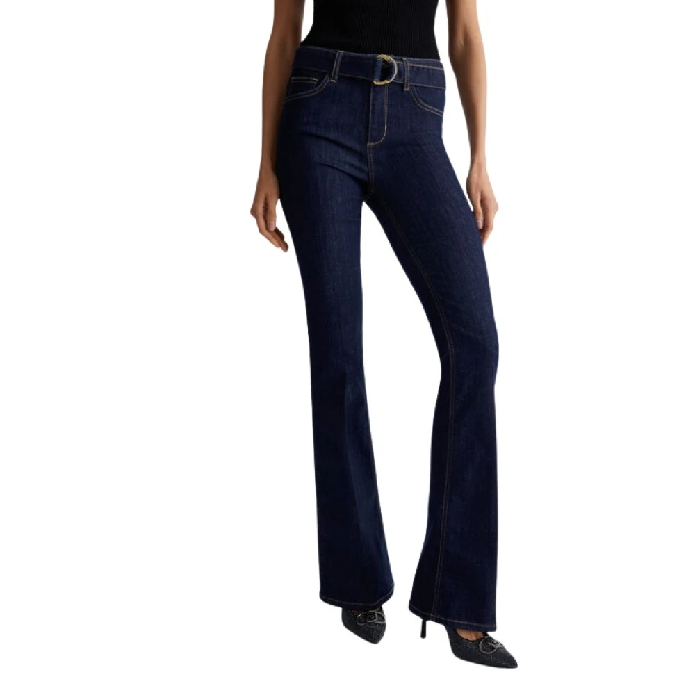 Liu Jo Flare jeans med bälte Blue, Dam