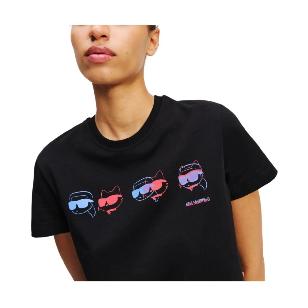 Karl Lagerfeld T-shirt Ikon Colour Regular Black Dames