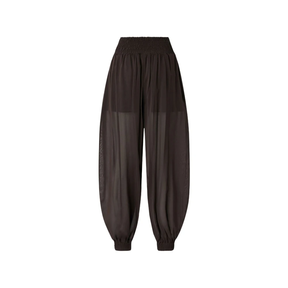 Pinko Women's Brown Bore Wide Trousers - Wide Trousers - L - Trousers