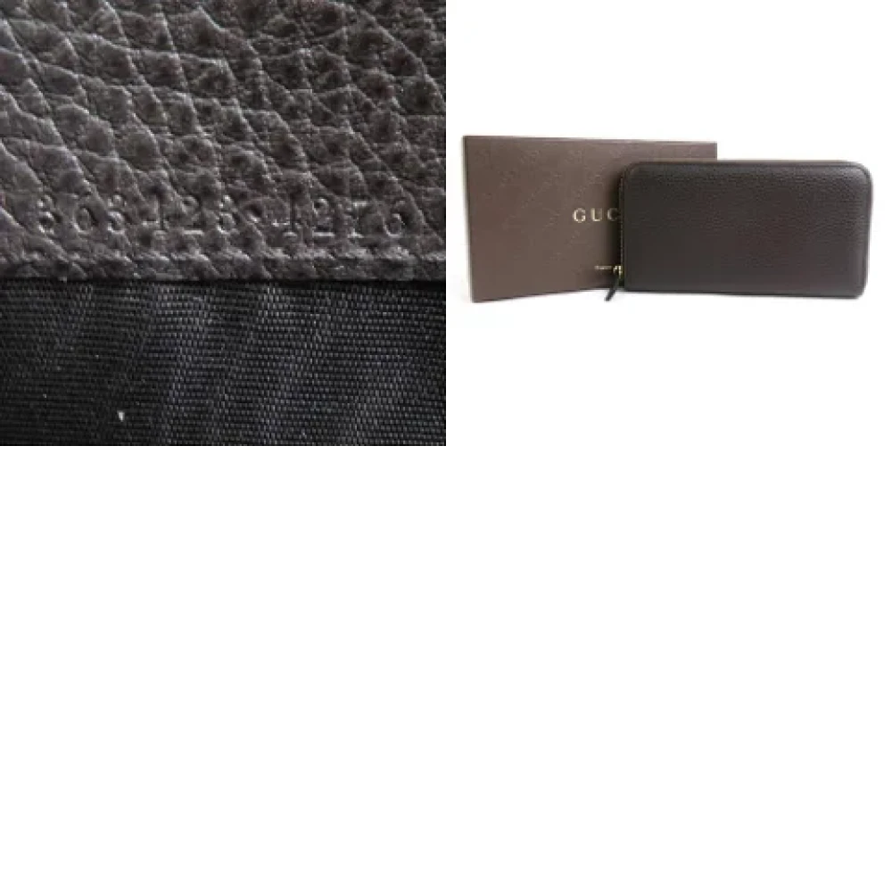 Gucci Vintage Pre-owned Leather wallets Brown Unisex