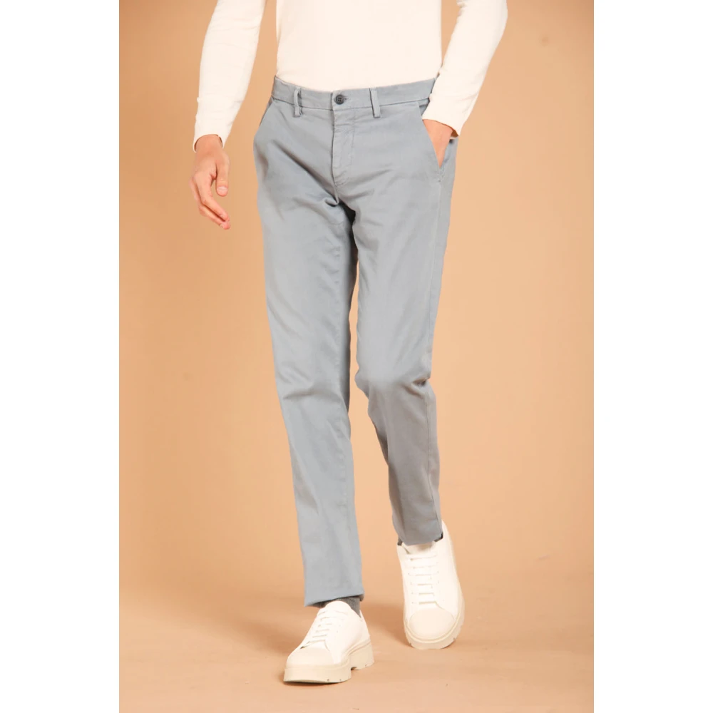 Mason's Slim Fit Azure Chino Broek Blue Heren