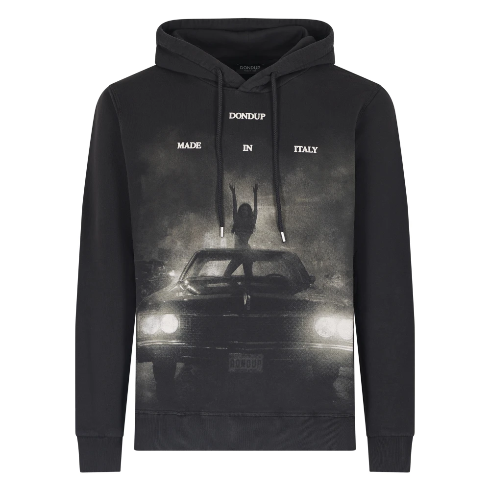 Dondup Homme Noir Sweatshirts Et Sweats À Capuche, Taille: L Sweat-Shirt À Capuche Oversize