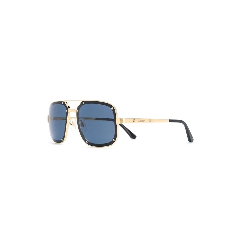Cartier Men's Yellow Sunglasses, 58 Mm, Santos Navigator Sunglasses