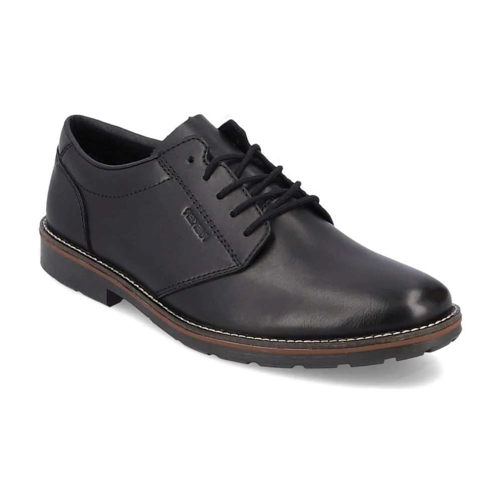 Rieker Black Closed Formal Business Shoes - Male - Laced Shoes - 11 Uk - Shoes
