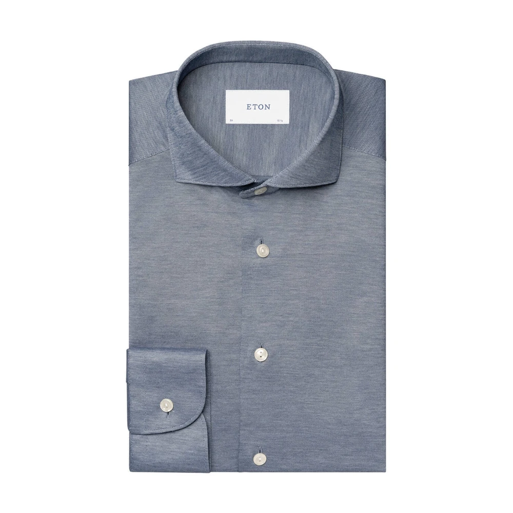 Eton Lange mouw overhemd Blue Heren