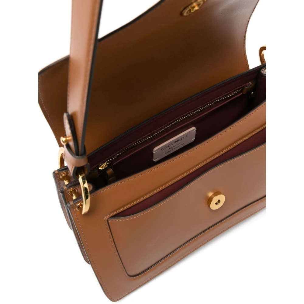 Coccinelle Bruin Leren Tote Tas Brown Dames