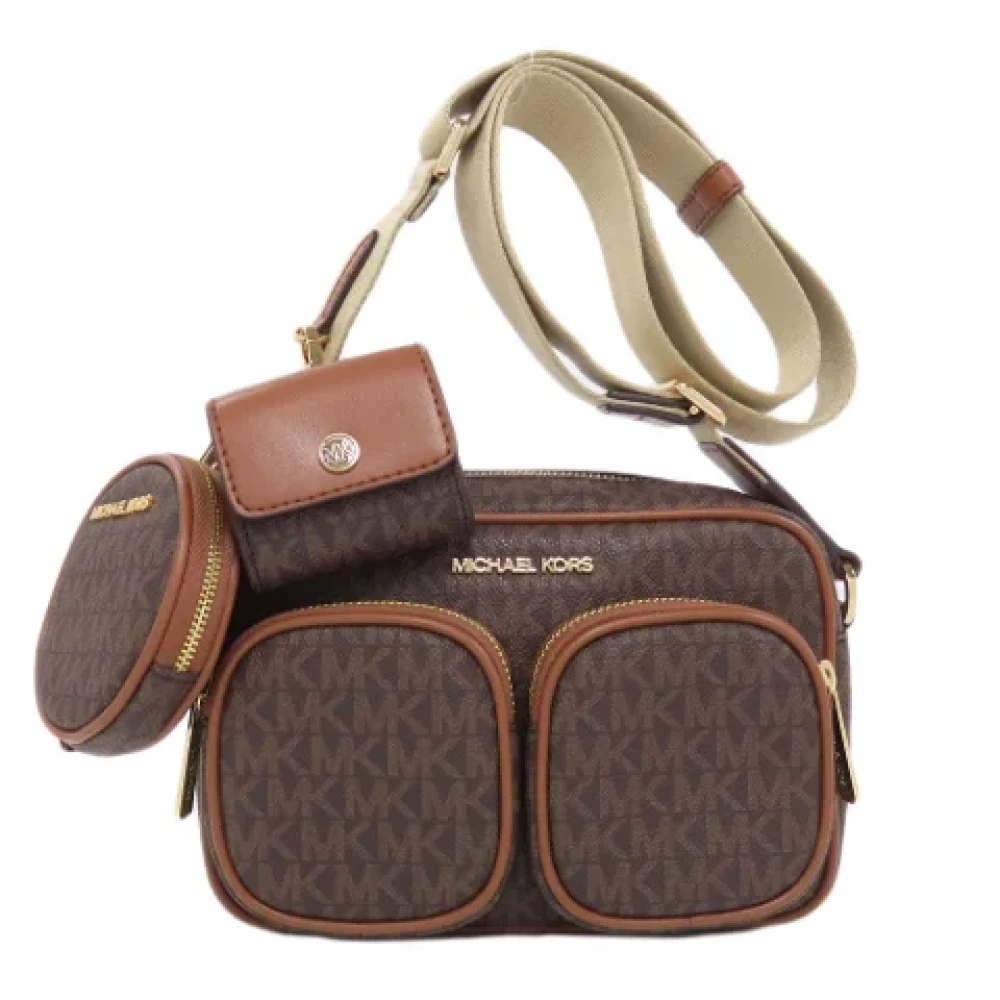 Michael Kors Pre-owned Canvas shoulder-bags Brown Dames