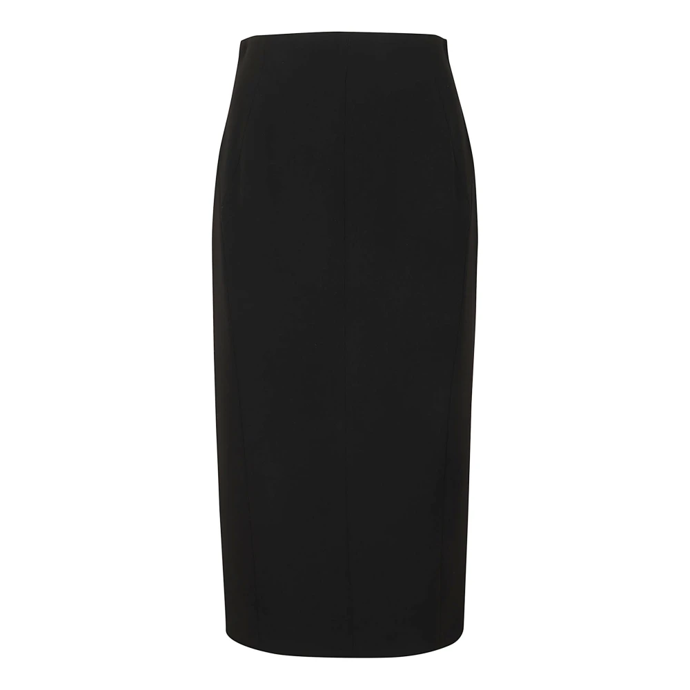 Max Mara Studio Zwarte rits achter potloodrok Black Dames