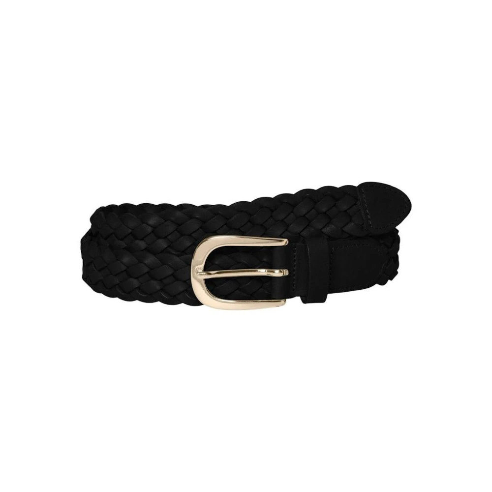 Vero Moda Leren Riem Zwart Goud Freewear Zwart Black Dames