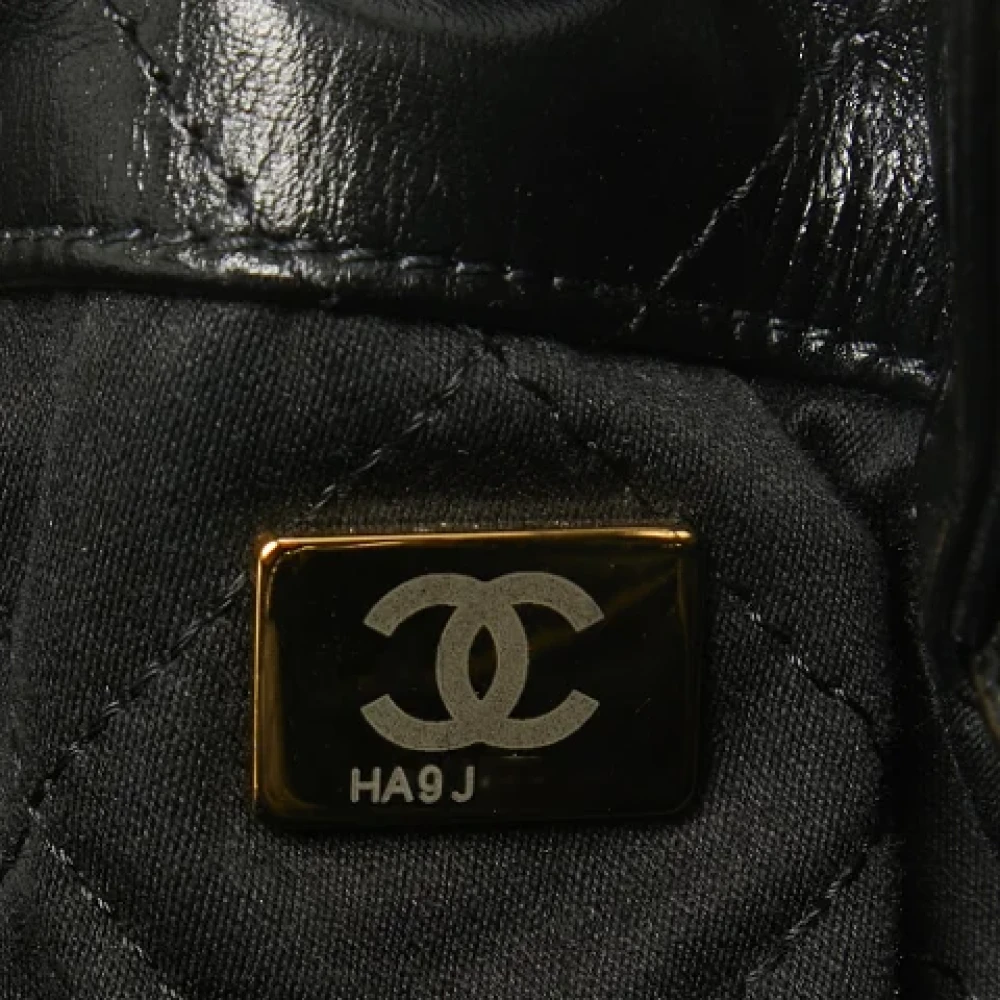 Chanel Vintage Pre-owned Leather backpacks Black Dames