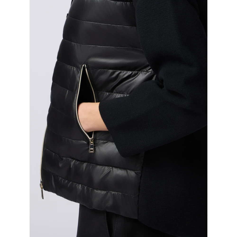 Oltre Donsjack met gebreide delen Black Dames