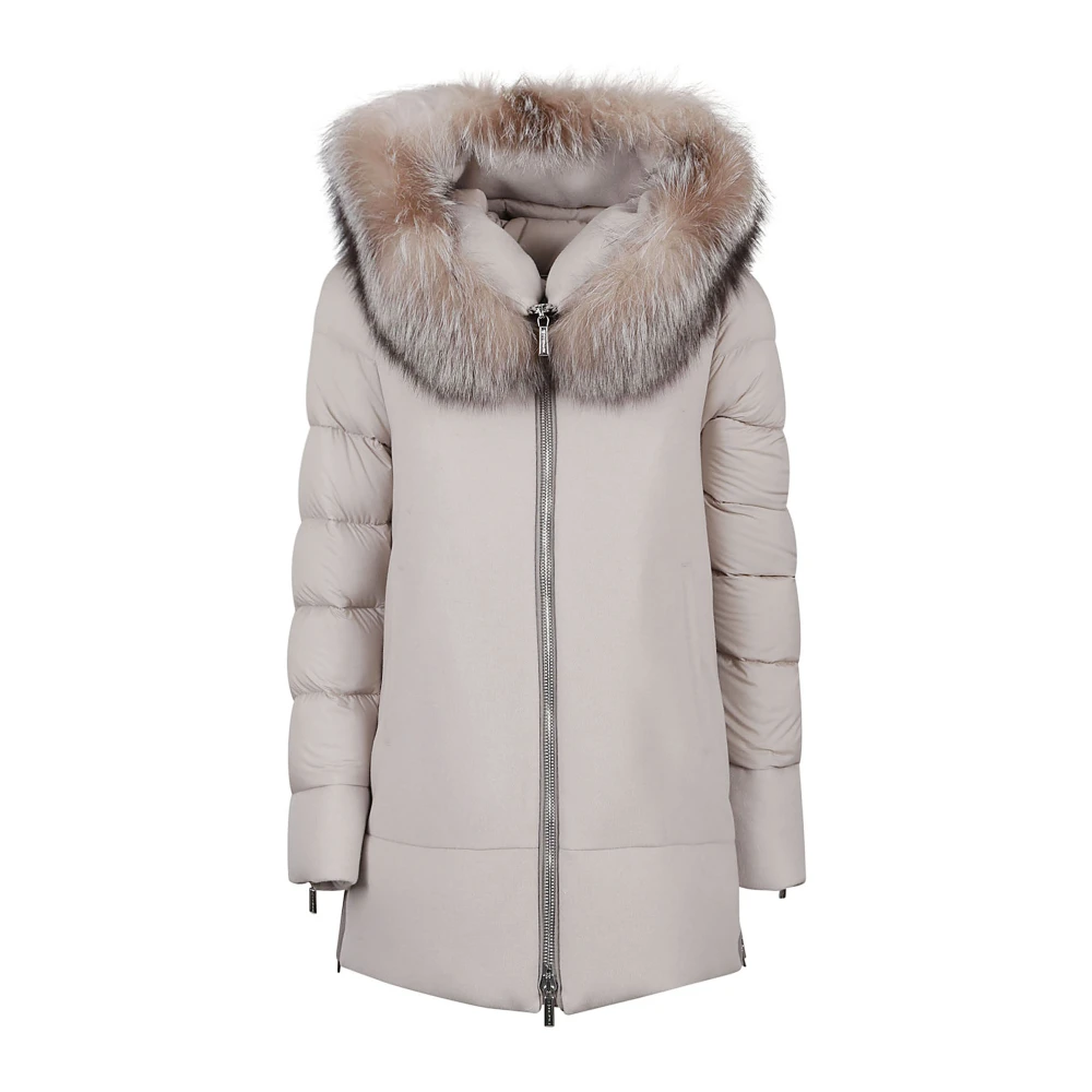 Moorer Luxe Wol Kasjmier Donsjas Gray Dames