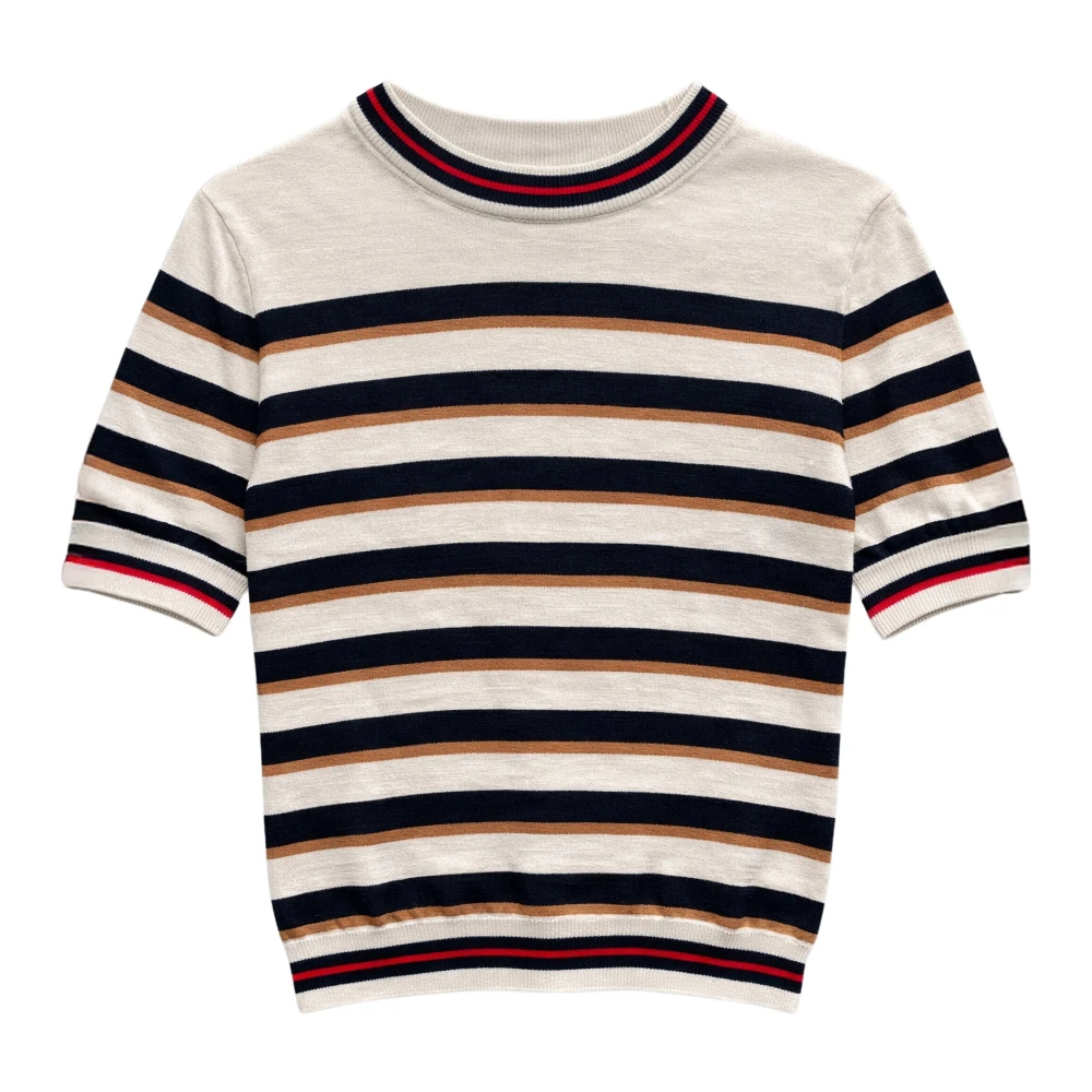 Herno Vrouw Multicolor Truien & Vesten Dames, Veelkleurig, Xs, Katoen, Gebreid T-Shirt