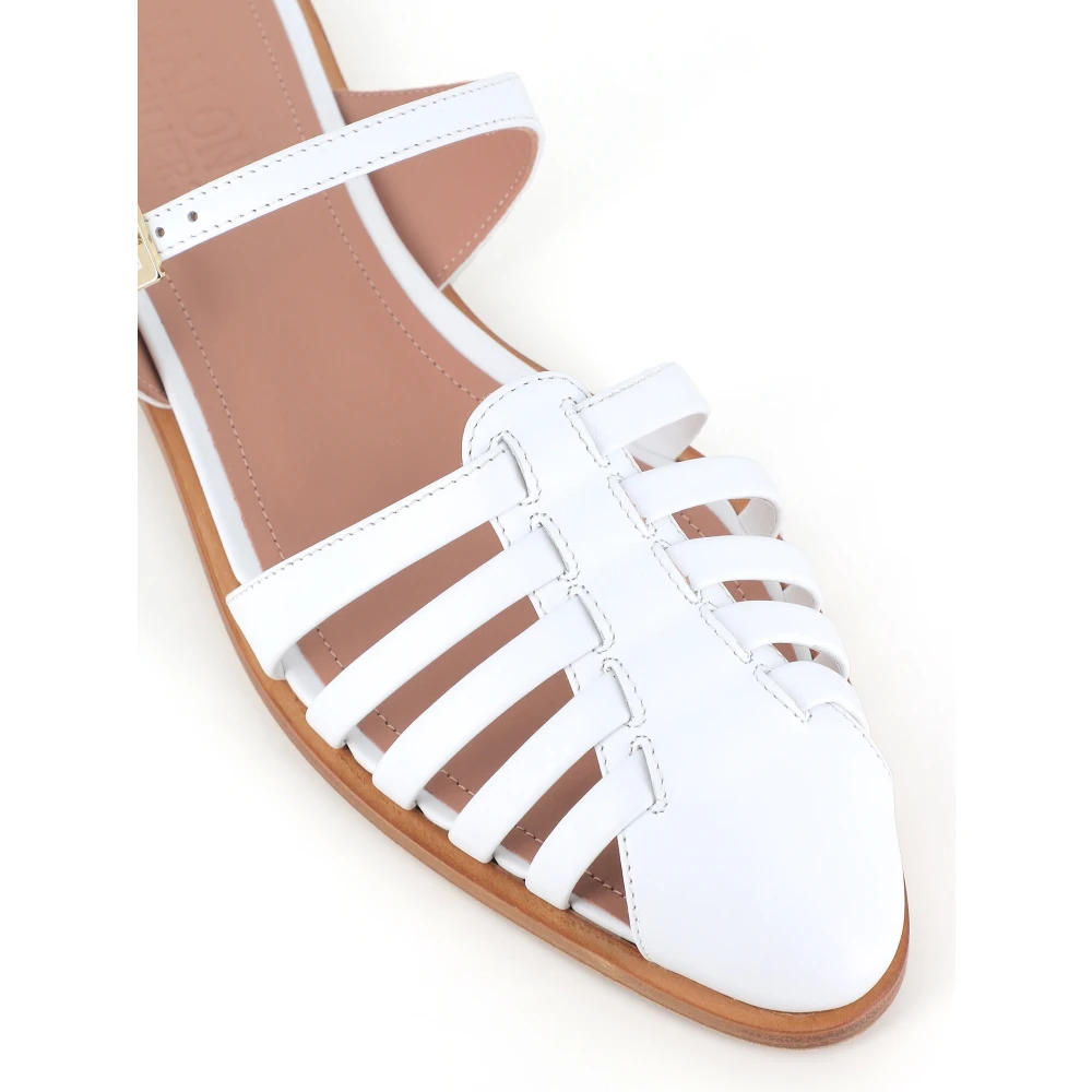 Malone Souliers Witte leren slingback schoenen White Dames