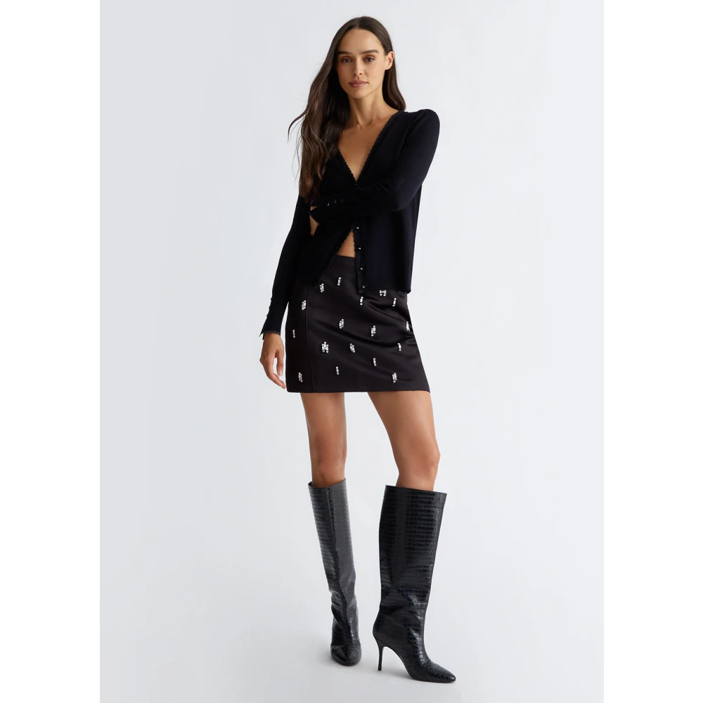 Liu Jo Geknoopte Cardigan Sweater Black Dames