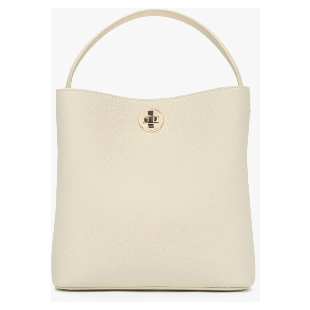 Estro Dames Licht Beige Handtas gemaakt van Echt Leer Er00115796 Beige Dames