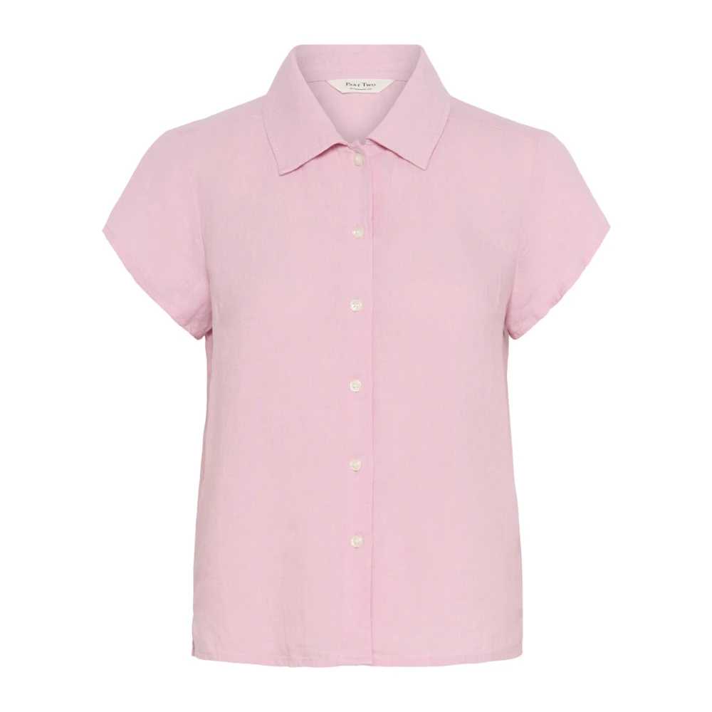 Part Two Pink Nectar Short Sleeve Blouse - Female - Shirts - 2XS - Blouses & Shirts