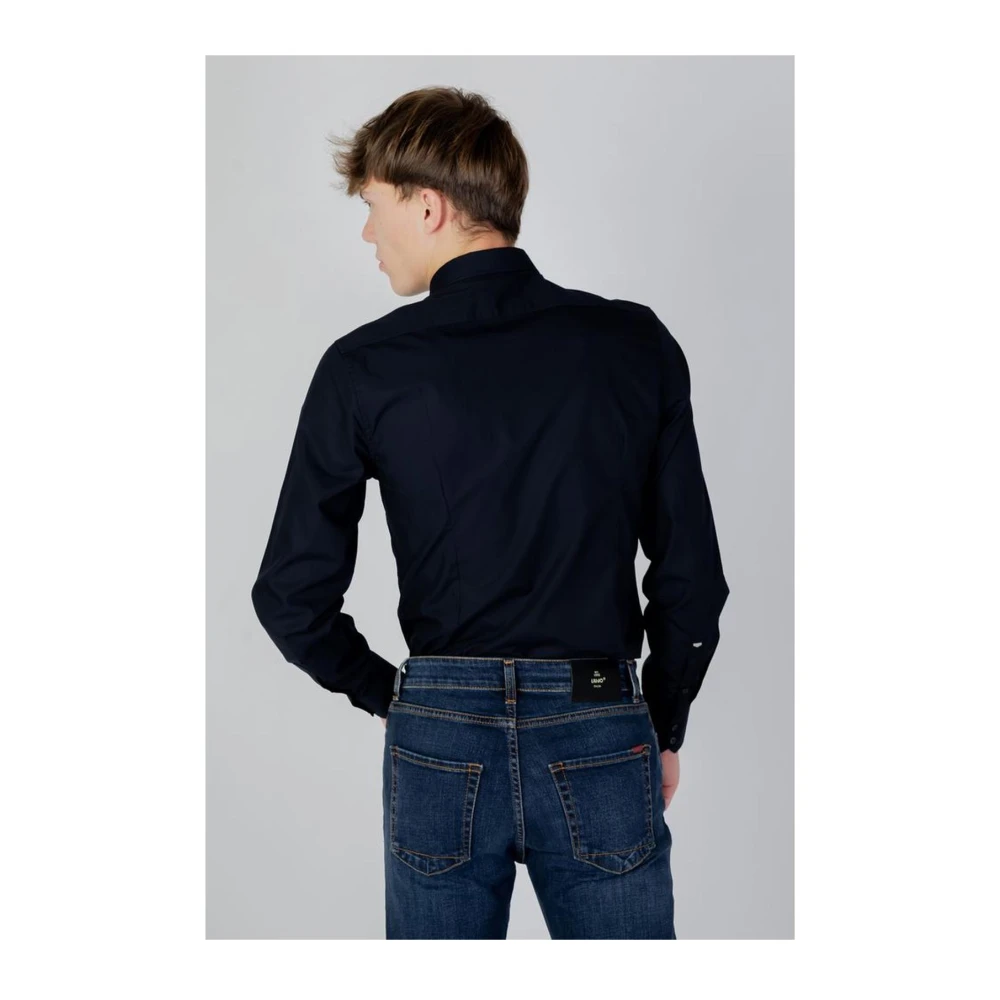 Antony Morato Katoenen Lange Mouw Shirt Herfst Winter Blue Heren