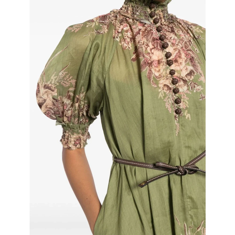 Zimmermann Maxirok met bloemenprint Green Dames
