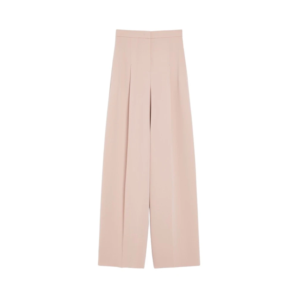 Max Mara Elegante Linnen Broek Pink Dames
