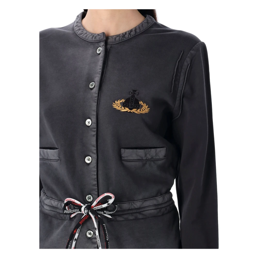 Vivienne Westwood Grijze Gebreide Androsphynx Jas Black Dames