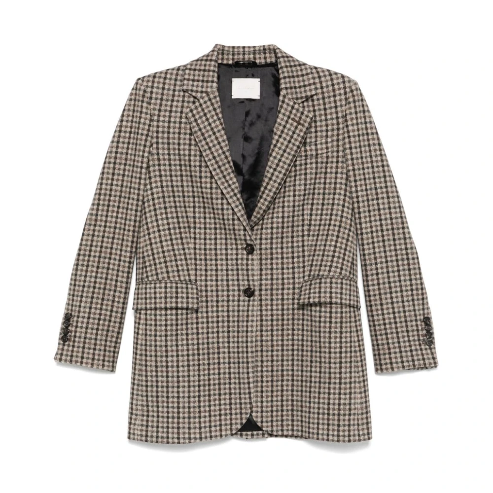 Circolo 1901 Bruine Geruite Jas Multicolor Dames