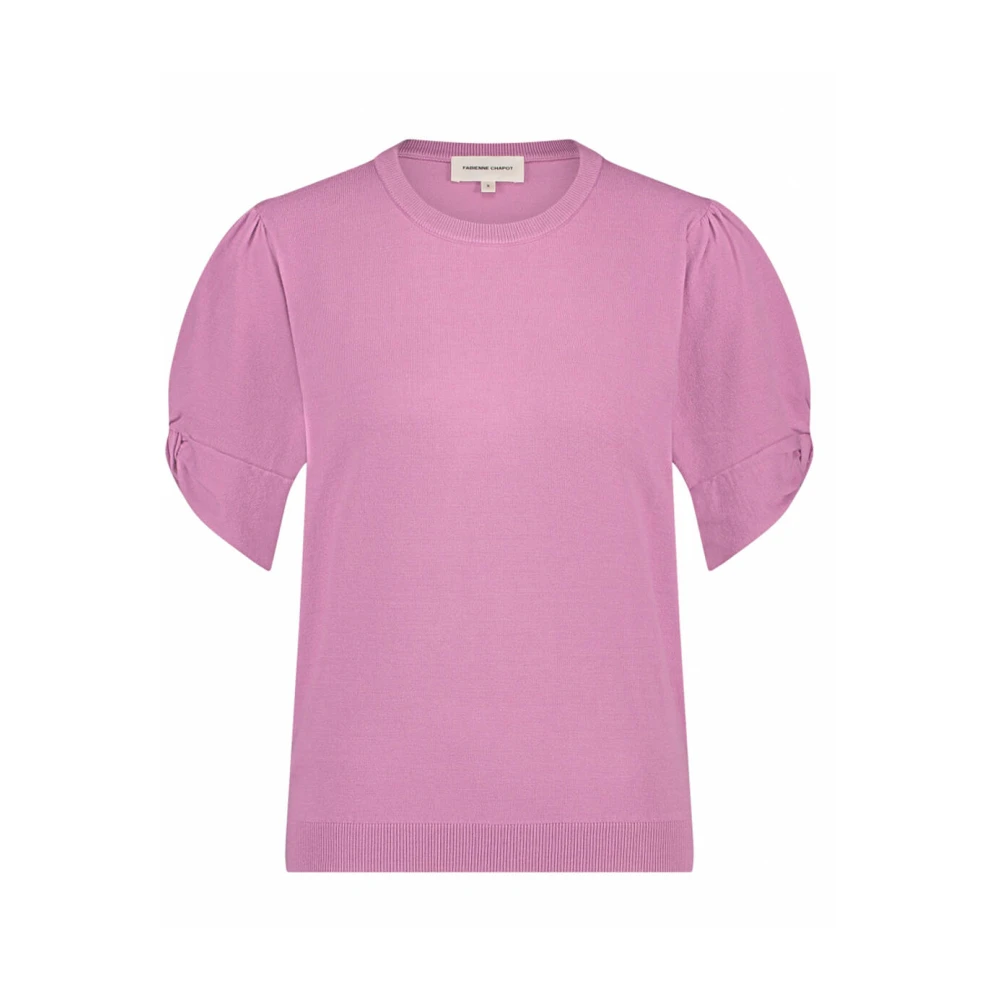 Fabienne Chapot Molly Twist Pullover Korte Mouw Pink Dames