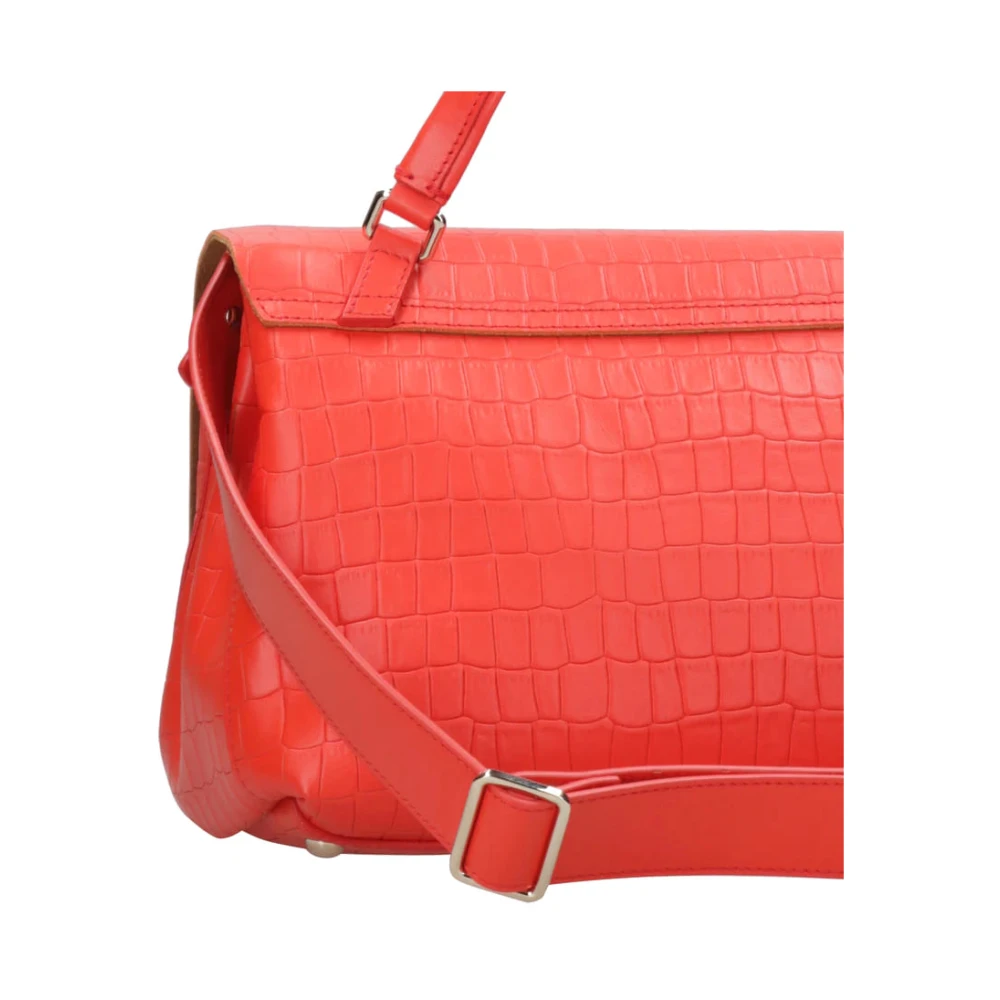 Zanellato Luxe Handtas met Krokodillenprint Red Dames