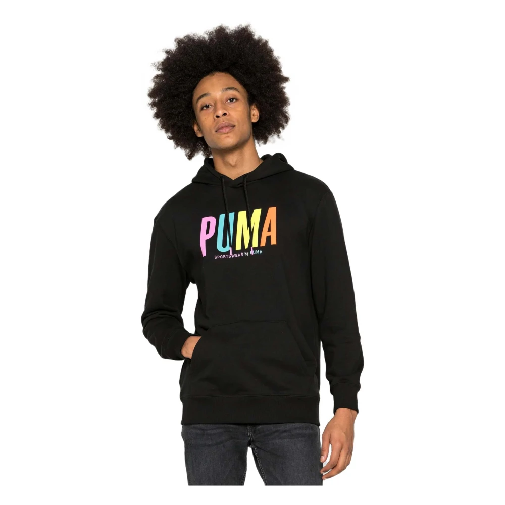 Puma Grafische hoodie Black Heren