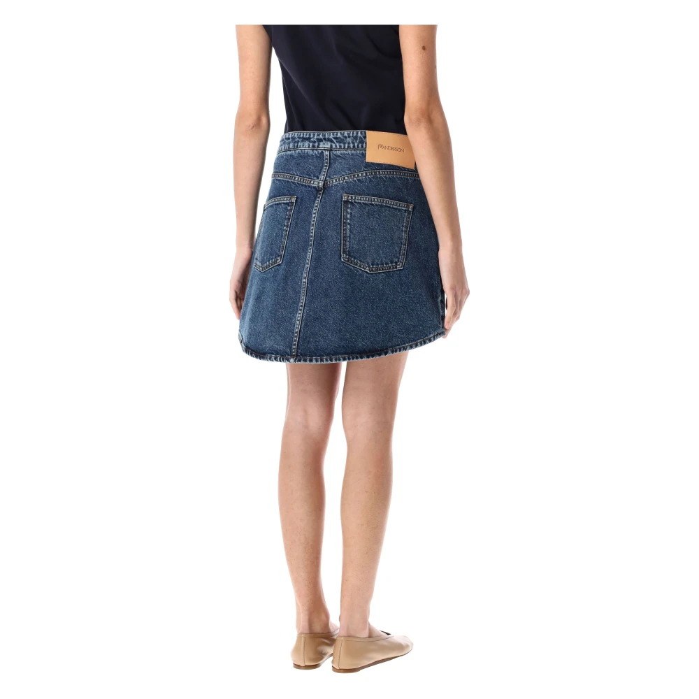 JW Anderson Mini Rok met Zakken Blue Dames