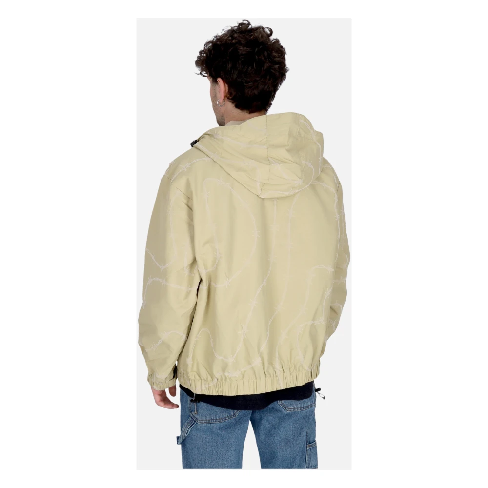 HUF Nylonjas met verstelbare capuchon Beige Heren