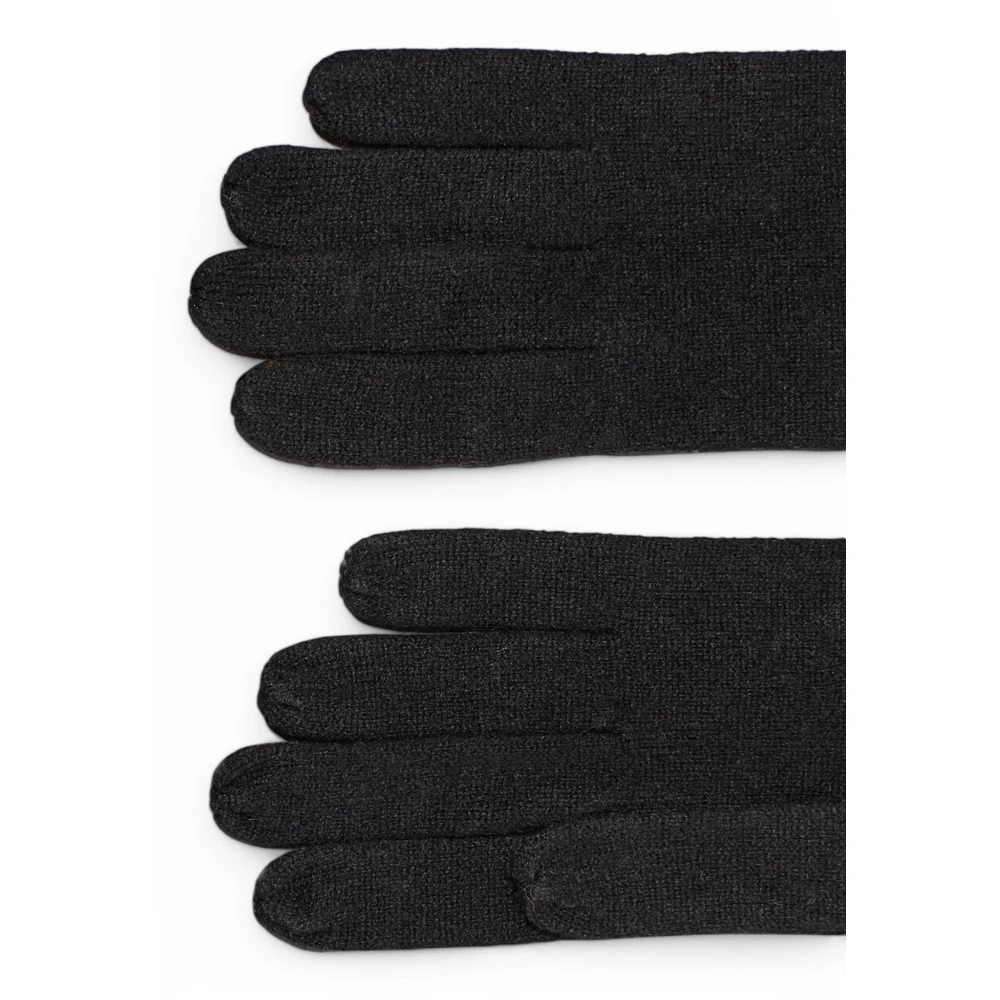 Calvin Klein Cashmere Chunky Open Rib Dameshandschoenen Black Dames
