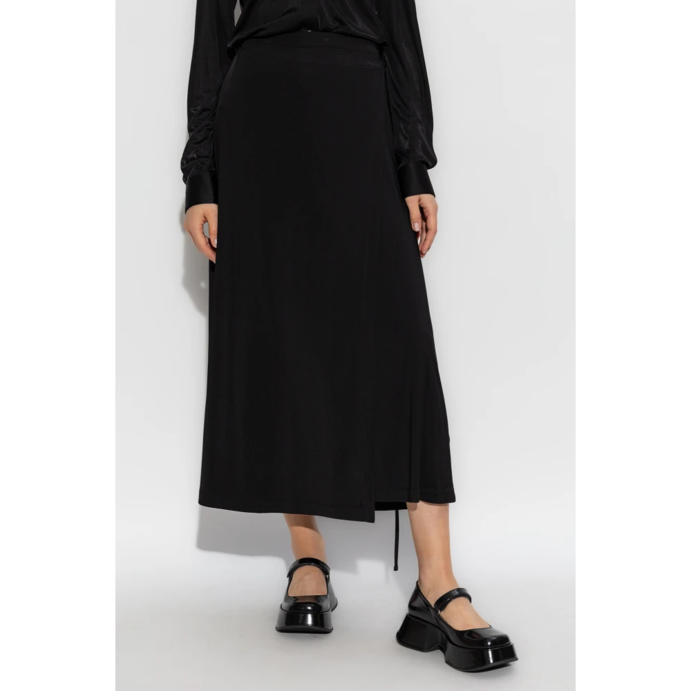 Helmut Lang Wrap tie rok Black Dames