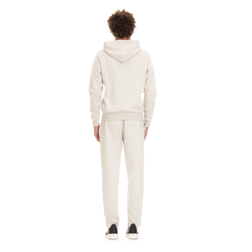 Eleventy Hoodie met volledige rits Beige Heren