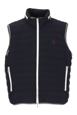 gilet-bleu-sans-manches-a-col-haut-et-fermeture-eclair