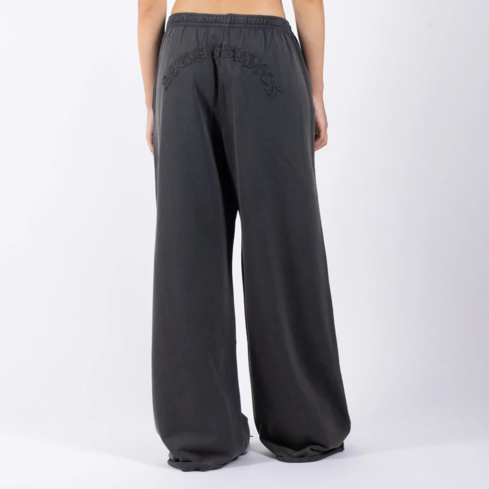 Acne Studios Oceaanblauwe Katoenen Broek Ak0843 Blue Dames
