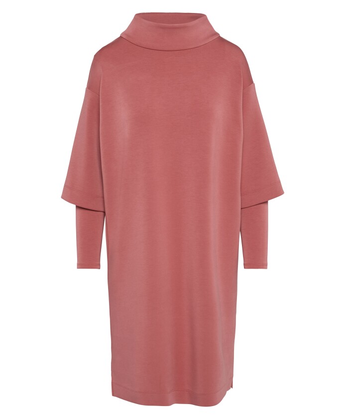 robe-courte-en-scuba-avec-col-montant