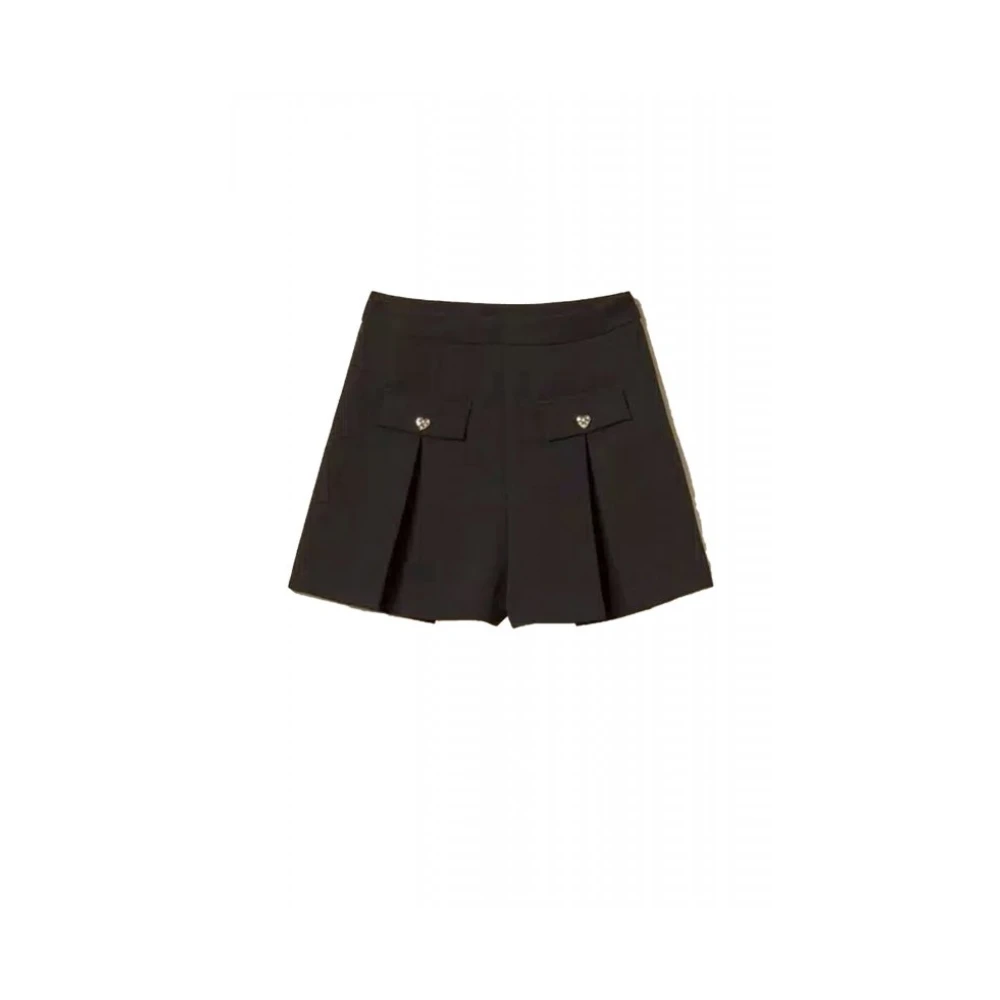 Twinset Short Shorts - Female - Short Shorts - Black - Xl - Shorts