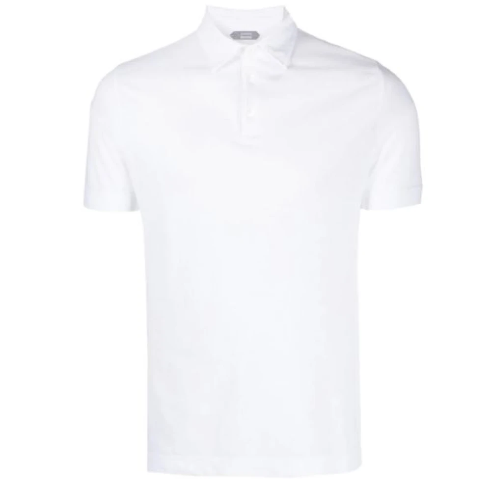 Zanone Witte IceCotton Polo Shirt voor Mannen White Heren