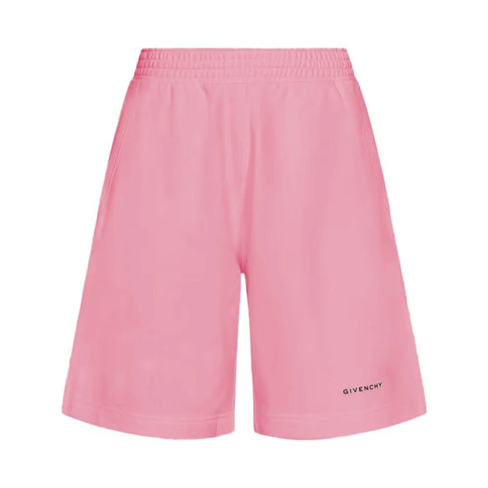 Givenchy Katoen Roze Elastische Taille Shorts Pink Heren