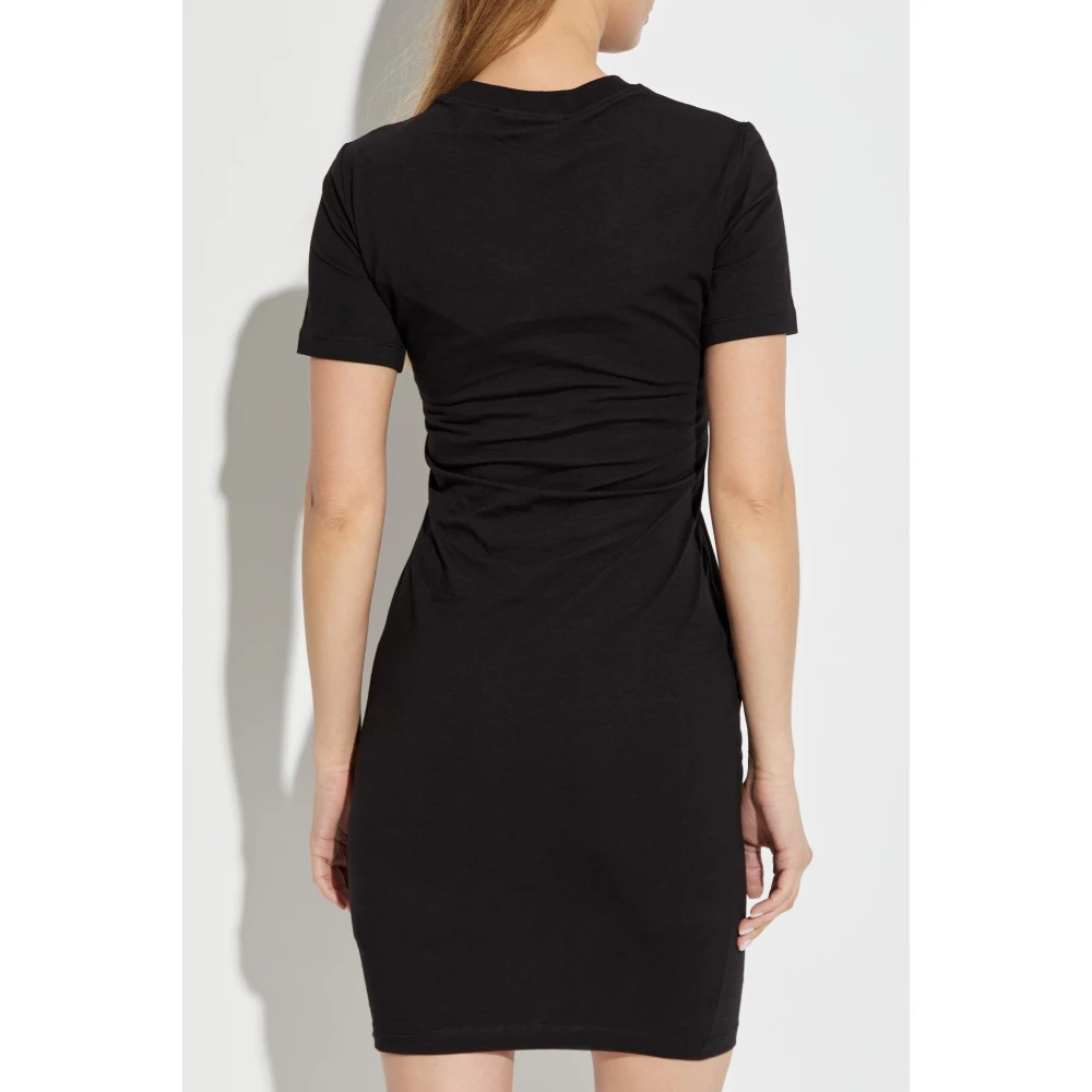 Versace Jeans Couture Jurk met logo Black Dames