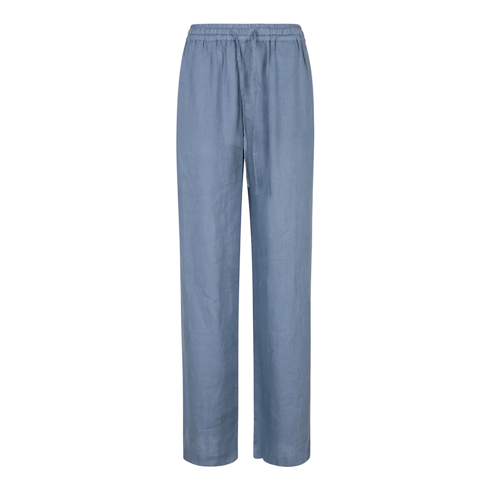 Fay Heldere Blauwe Linnen Broek Made in Italy Blue Dames