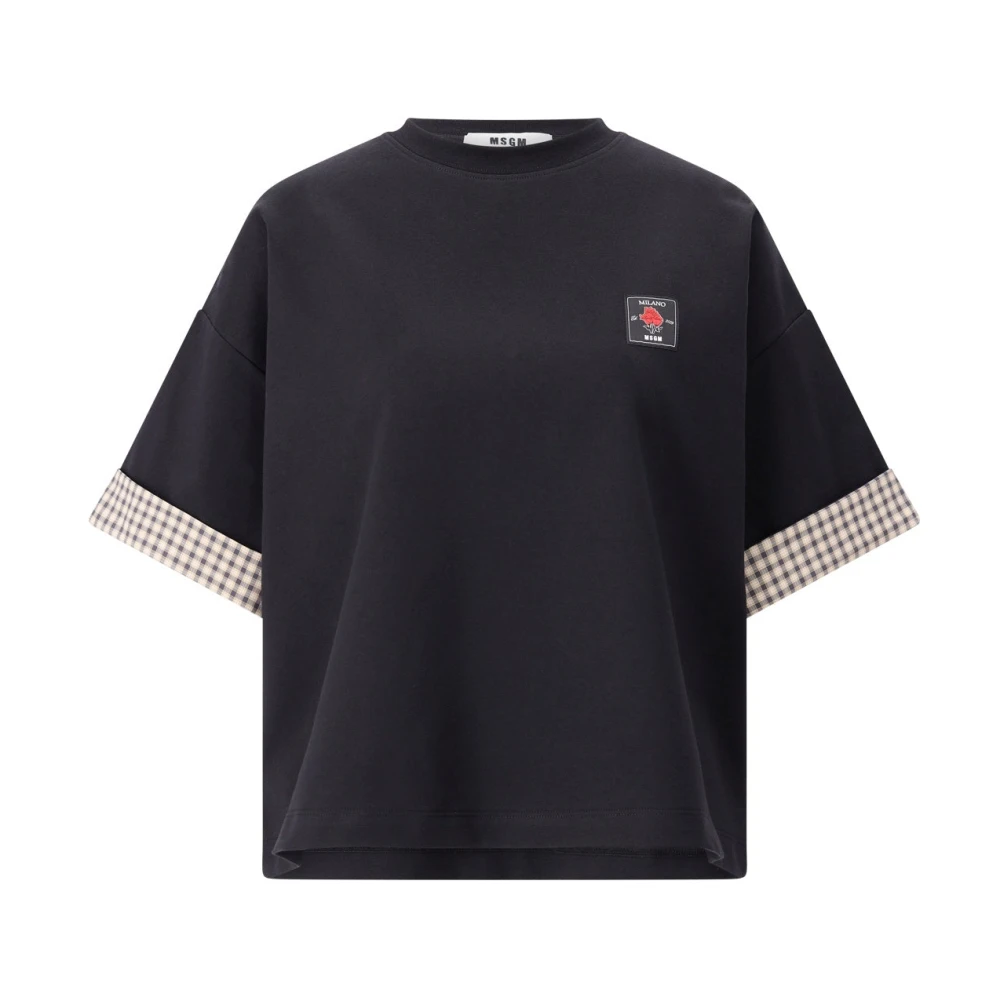 Msgm - Tops > T-Shirts - Black - Msgm - Modalova
