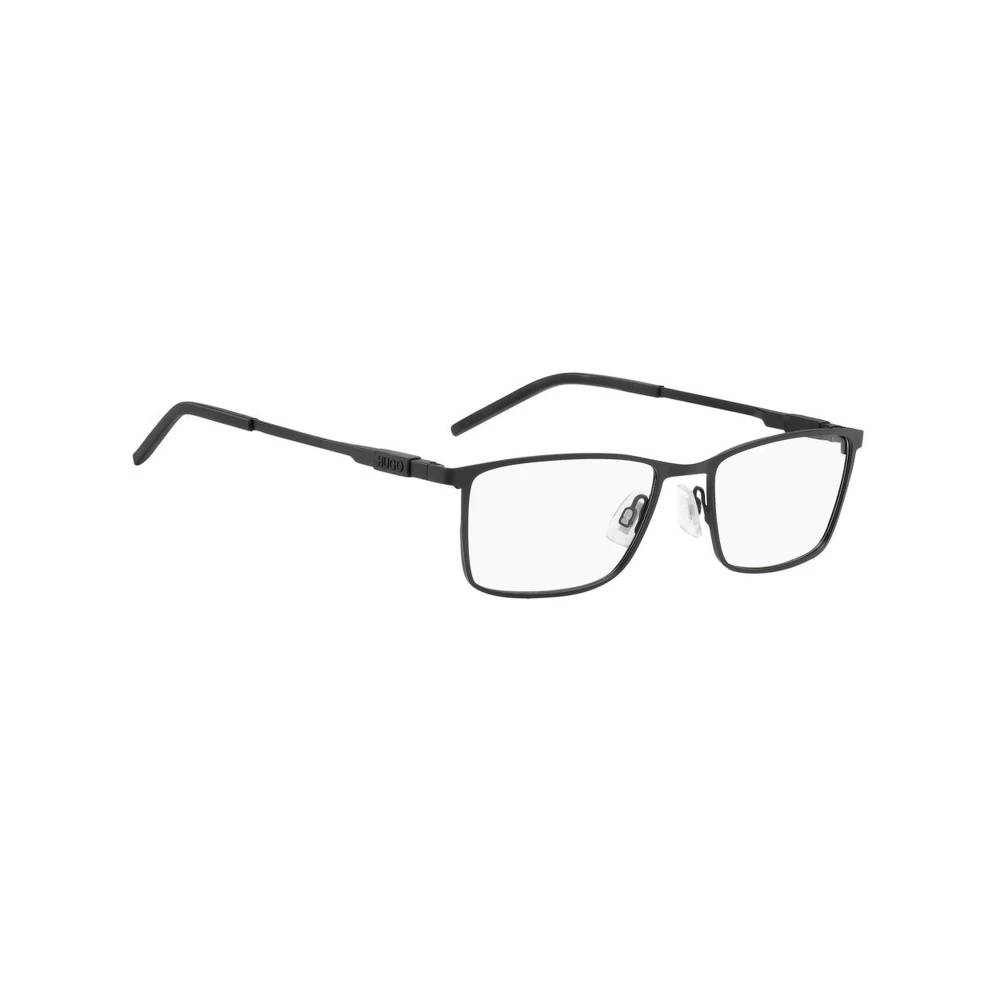 Hugo Boss Zwarte metalen frames met wijzerplaat Black Heren