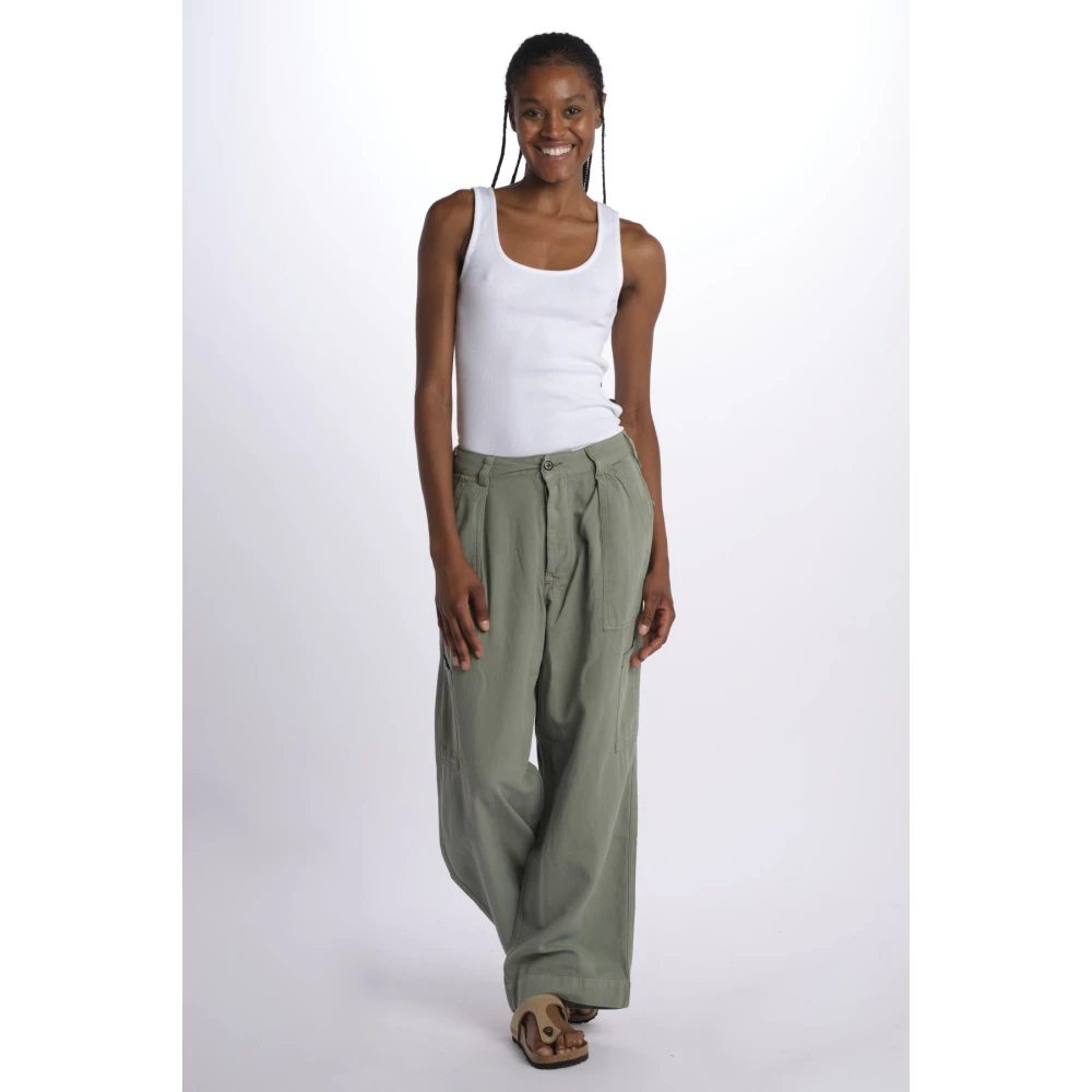 Bellerose Pepin Cargo Wide Broek Green Dames