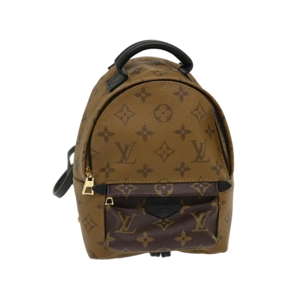 Louis Vuitton Vintage Tweedehands Wit Canvas Louis Vuitton Palm Springs Brown Dames