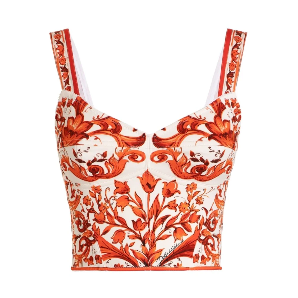 Dolce & Gabbana Multicolor Sleeveless Top - Female - Sleeveless Tops - M - Tops