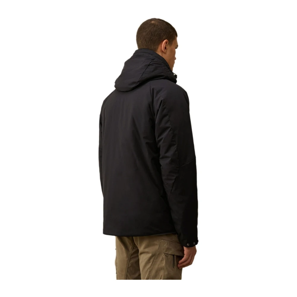 C.P. Company Zwarte Pro-Tek Gewatteerde Hoodie Black Heren